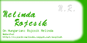 melinda rojcsik business card